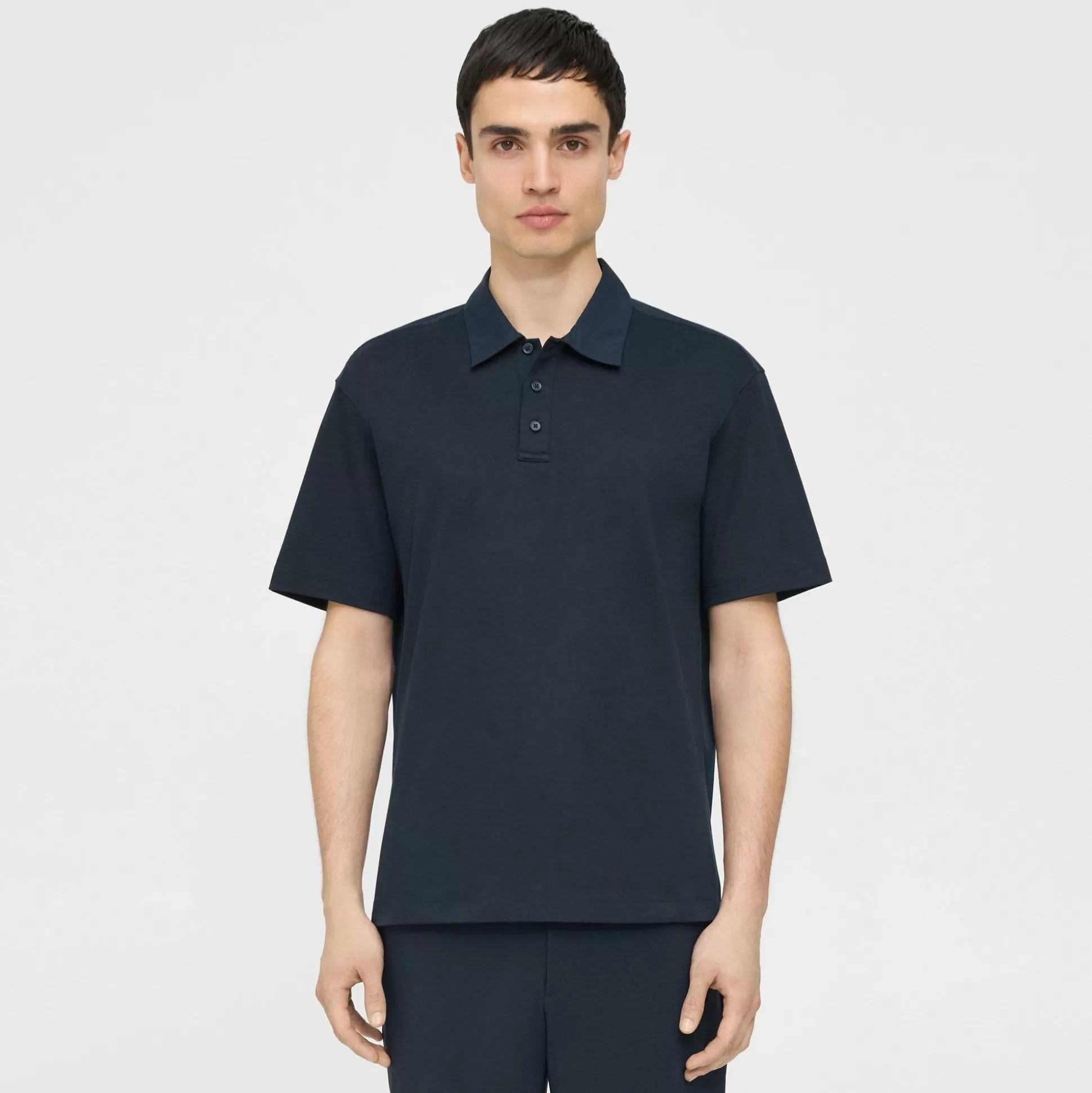 Theory Carlom Combo Polo In Cotton Jersey-Men T-shirts + Polos