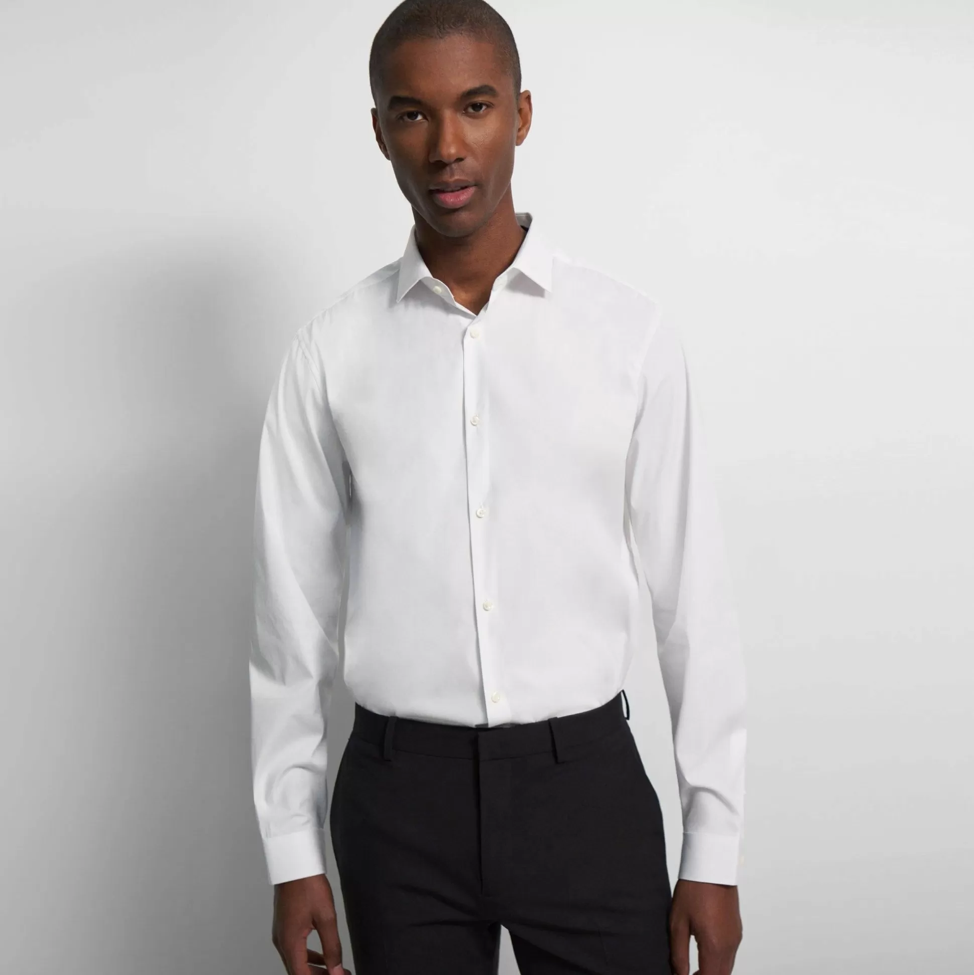 Theory Cedrick Shirt In Stretch Cotton-Men Shirts