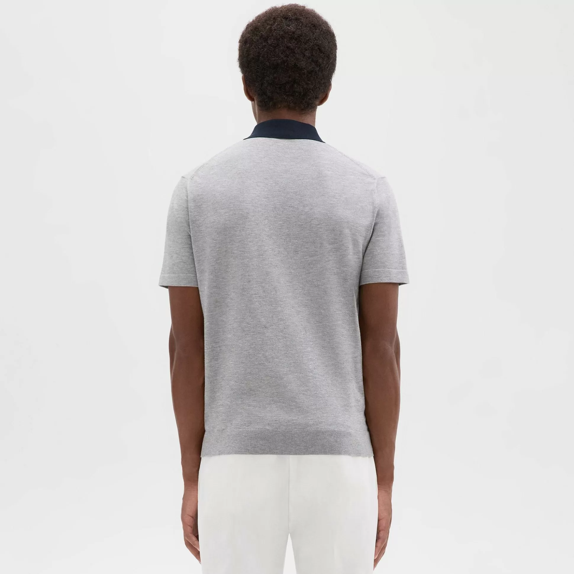 Theory Colorblock Polo Shirt In Light Bilen-Men T-shirts + Polos | Sweaters + Cardigans