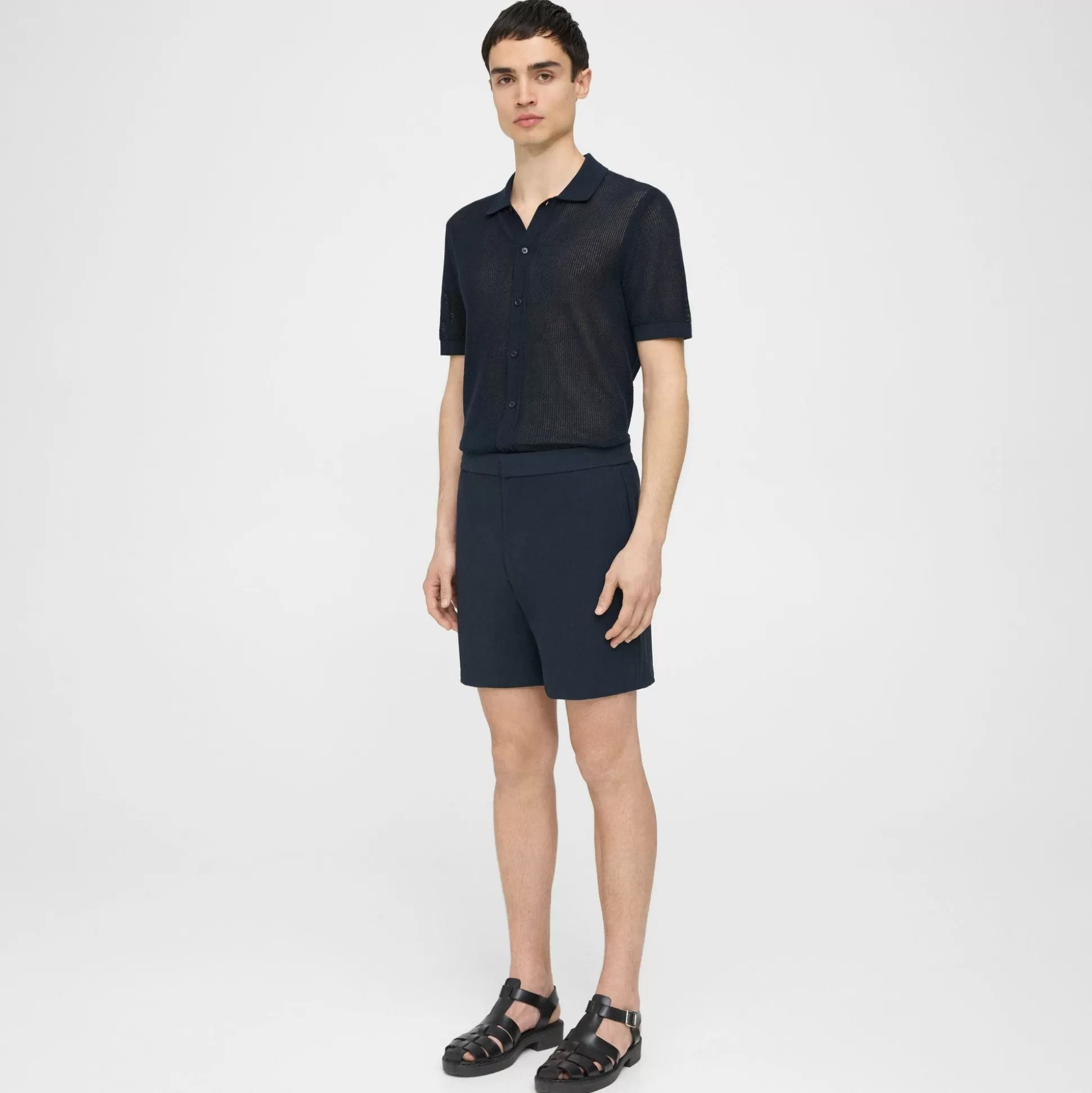 Theory Curtis Drawstring Short In Precision Ponte-Men Shorts | Pants